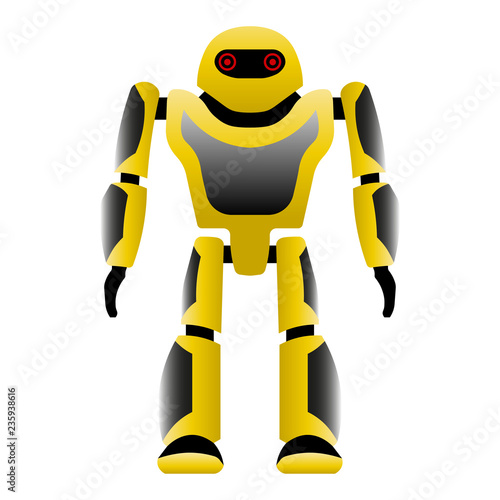 vector robot yellow
