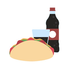 Poster - Burrito and soda bottle