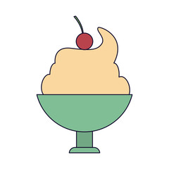 Sticker - ice cream cup with cherry