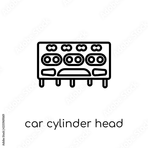 Fotografía car cylinder head icon from Car parts collection.