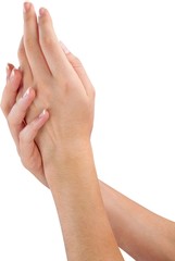 skin care hand gesture