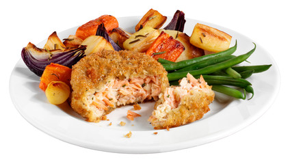 Poster - FISHCAKES WITH ROAST VEGETABLES