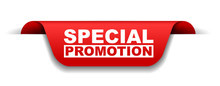 Red Vector Banner Special Promotion