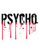 nass psycho graffiti tropfen blut rot horror halloween verrückt wahnsinnig psychopath crazy gefährlich logo design cool