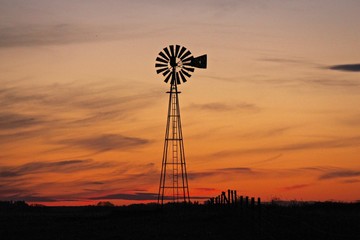 Sunset Windmill