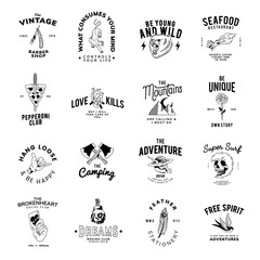 Sticker - Set of vintage badges design vector