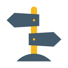 Leinwandbilder - Detour vector icon isolated, Detour logo concept