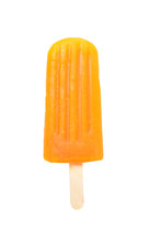 Orange Popsicle Isolated On White Background
