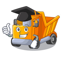 Canvas Print - Graduation cartoon truck transportation on the road