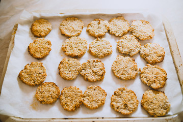 Oatmeal cookies on the table