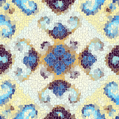 Aufkleber - Seamless grunge abstract square pattern. Paint grunge cracks.