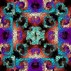 Aufkleber - Seamless grunge abstract square pattern. Paint grunge cracks.