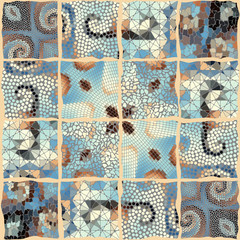 Aufkleber - Vector mosaic art pattern. Vector mosaic image