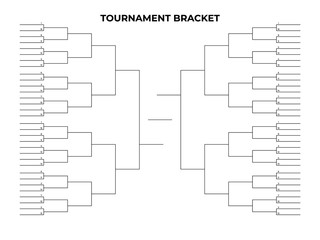 march madness bracket. empty tournament infographics template.