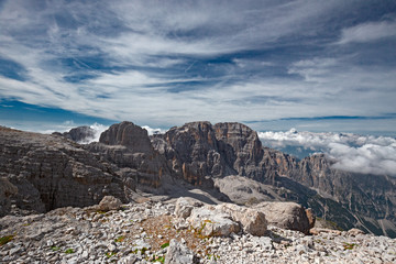 Wall Mural - mountaineers equipped face the 