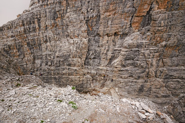 Wall Mural - mountaineers equipped face the 