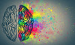 The Creative Brain, left and right human brain concept