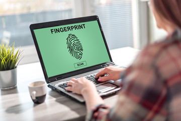 Internet security concept on a laptop screen