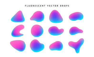 Wall Mural - gradient vivid shapes. modern abstract colorful vector fluid collection.