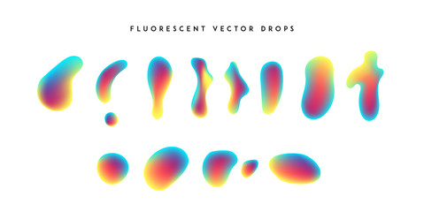 Wall Mural - gradient vivid shapes. modern abstract colorful vector fluid collection.