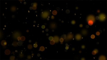 christmas golden light shine particles bokeh loop able on black background, holiday congratulation g