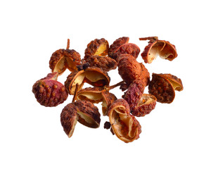 Poster - Sichuan pepper, Sichuan peppercorn, Szechuan pepper or Szechuan peppercorn isolated on white background