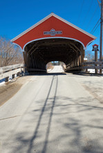 Historic Covered Bridge In Lancaster, New Hampshire.