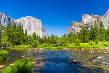 Western Rocket Plateau Of Yosemite National Park With Merced River