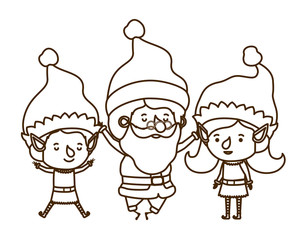 couple elf with santa claus avatar character