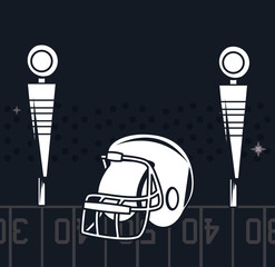 Poster - football helmet icon