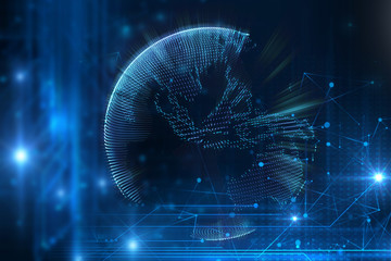 digital code number abstract technology background