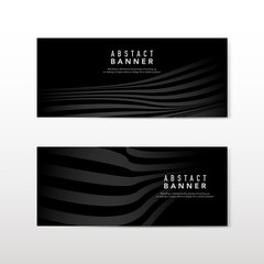 Wall Mural - Black abstract banner design vectors