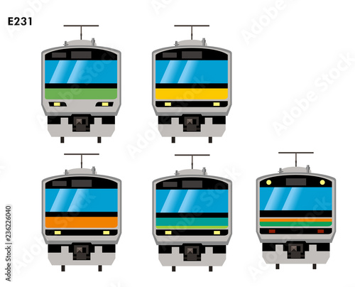 イラスト素材 近郊型車両 山手線 中央線 総武線他 E231系 電車のイラスト アイコン Adobe Stock でこのストックベクターを購入して 類似のベクターをさらに検索 Adobe Stock