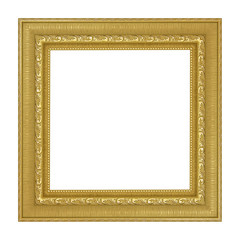 Wall Mural - antique picture frame isolated on white background