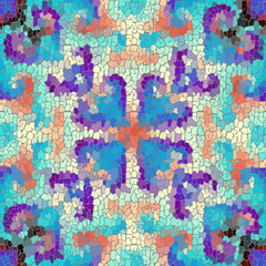 Aufkleber - Seamless grunge abstract square pattern. Paint grunge cracks.