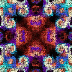 Aufkleber - Seamless grunge abstract square pattern. Paint grunge cracks.