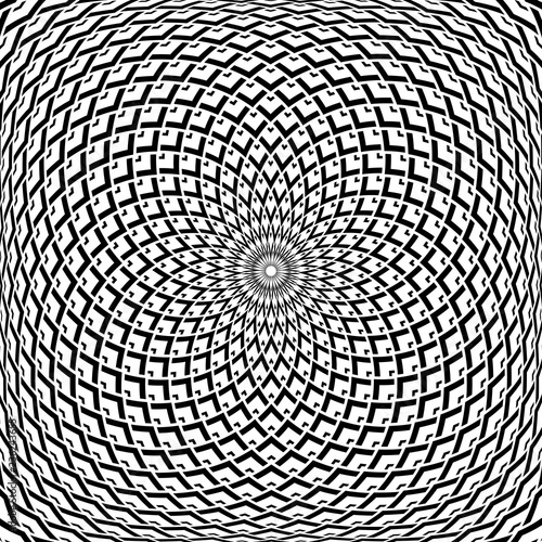 Op Art Abstract Design Geometric Convex Rotation Pattern Buy