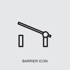 Sticker - barrier icon. outline barrier icon from airport collection. Use for web, mobile, infographics and UI/UX elements. Trendy barrier icon.