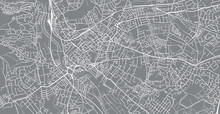Urban Vector City Map Of Exeter, England