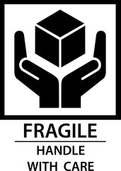 Wall Mural - Stcker: fragile - hadle with care - this way up