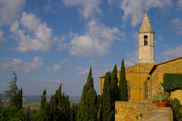 Wall Mural - Pienza church in Tuscany Italy