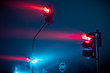 © Anselm - Red traffic light in fog