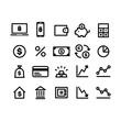 © Matias - Finance and money icon set, linear vector symbols.