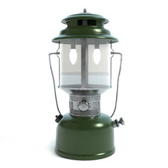 3d illustration of a camping lantern