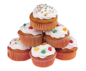 Sticker - STACK OF FROSTED CUPCAKES OR MUFFINS