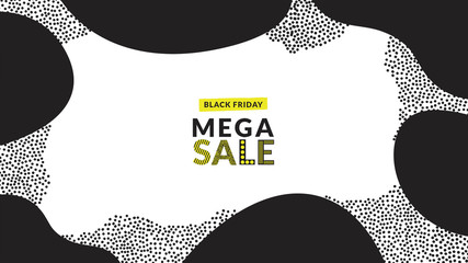 mega sale black friday promo poster advertising