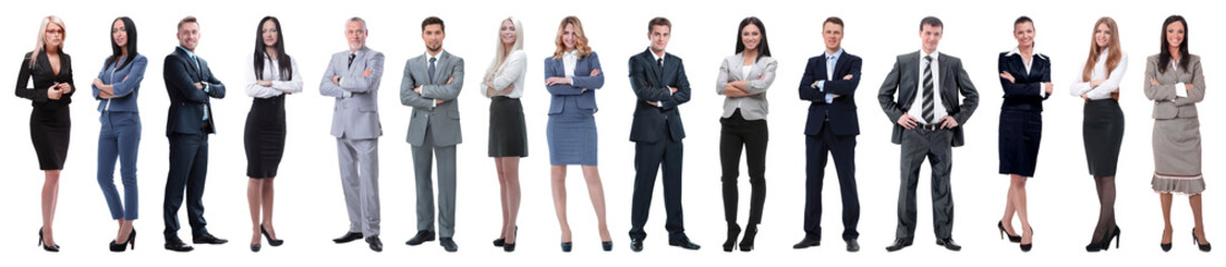 Wall Mural - Young attractive business people - the elite business team