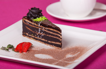 piece of chocolate cake