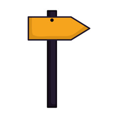Wall Mural - arrow signal guide on white background