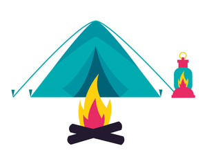 Sticker - camping summer concept